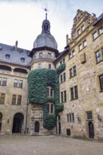 Scenery around Neuenstein Castle in Hohenlohe at winter time