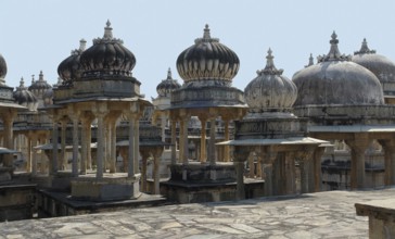 Scenery at the Ahar Cenotaphs located in Ahar near Udaipur in India