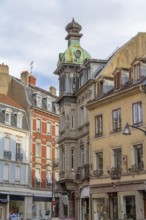 Street view of Mulhouse, a city in the Alsace region in France