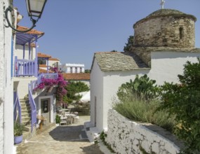 Idyllic sunny illuminated scenery at Alonnisos in Greece