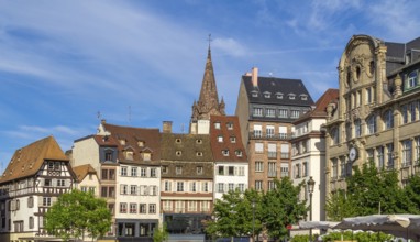 Idyllic impression of Strasbourg, a city at the Alsace region in France