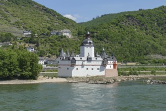 Pfalzgrafenstein castle at the Middle Rhine area in Germany