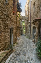 Impression of Bussana Vecchia, a former ghost town of the Liguria region in Italy