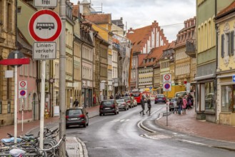 Street scenery in Bamberg, a town in Upper Franconia, Germany