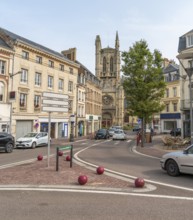City view of Fecamp, a commune in the Seine-Maritime department in the Normandy Region of France