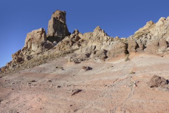 Scenery around Roques de Garcia at Teide National Park in Tenerife, Canary Islands, Spain