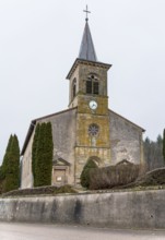 Saint-Georges church in Aydoilles, a commune in the Vosges department in Grand Est in northeastern