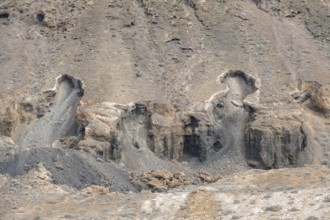 Rocky landscape detail around Guatiza at Lanzarote at the Canary Islands