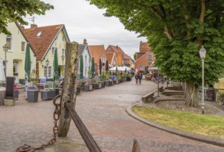 Idyllic scenery in Greetsiel, a idyllic village located in East Frisia, Northern Germany
