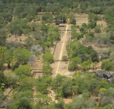 Sunny high angle view around Sigiriya, a ancient palace located in the central Matale district in