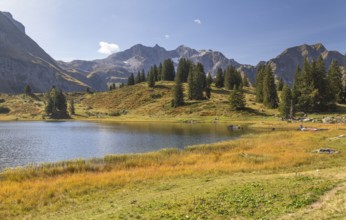 Lake named Koerbersee near Warth in Austria