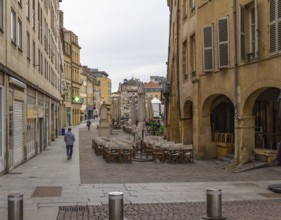 Impression around Place Saint-Louis in Metz, the capital city in the Lorraine region of France