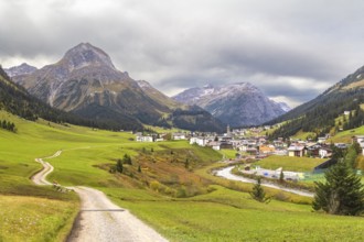 Scenery around Lech am Arlberg in the Bludenz district in Austria