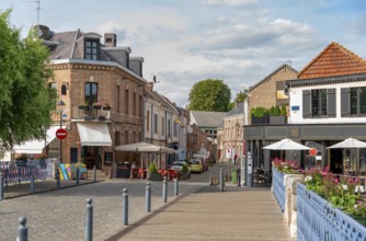 Impression around Quai Belu on the banks of the Somme in Amiens, a city and commune in northern