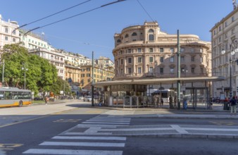 City view of Genoa, the capital of the italian region of Liguria