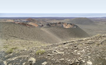 Impression at the Timanfaya National Park in Lanzarote, part of the Canary Islands in Spain