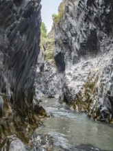 Scenery at the Alcantara Gorges in Sicily, Italy