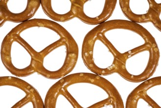 Closeup of some lye pretzels in light back