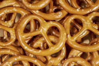 Full frame macro shot of some lye pretzels