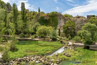 Scenery around the Fontaine-de-Vaucluse, a commune near a same named spring in the southeastern