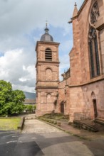 Saint-Die Cathedral in Saint-Die-des-Vosges, a commune in the Vosges department, Grand Est,