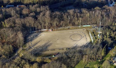 Aerial view, Hegge sports centre, Holthausen, Hagen, Ruhr area, North Rhine-Westphalia, Germany