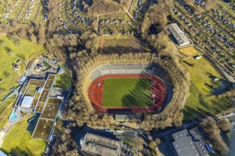 Aerial view, Ischelandstadion, Westfalenbad, Stadionstraße, Altenhagen, Hagen, Ruhr area, North