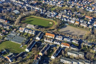 Aerial view, Kampfbahn Boelerheide, Boelerheide, Hagen, Ruhr area, North Rhine-Westphalia, Germany,