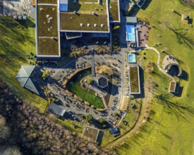 Aerial view, Westfalenbad, Stadionstraße, Altenhagen, Hagen, Ruhr area, North Rhine-Westphalia,