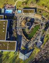 Aerial view, Westfalenbad, Stadionstraße, Altenhagen, Hagen, Ruhr area, North Rhine-Westphalia,