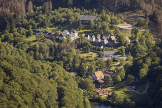 Aerial photograph, open-air museum Hagen, LWL, Hagen, Ruhr area, North Rhine-Westphalia, Germany,