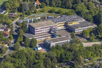 Aerial photo, comprehensive school Eilpe Hagen, Hagen, Ruhr area, North Rhine-Westphalia, Germany,
