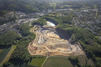 Aerial photograph, Steltenberg quarry, Hohenlimburg lime works, Hagen-Hohenlimburg, Ruhr area,