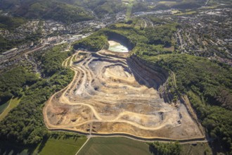 Aerial photograph, Steltenberg quarry, Hohenlimburg lime works, Hagen-Hohenlimburg, Ruhr area,