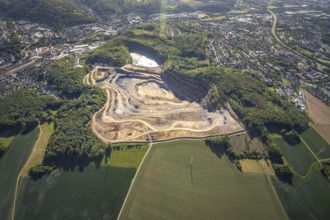 Aerial photograph, Steltenberg quarry, Hohenlimburg lime works, Hagen-Hohenlimburg, Ruhr area,