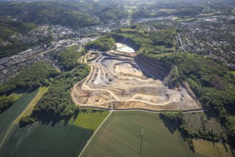 Aerial photograph, Steltenberg quarry, Hohenlimburg lime works, Hagen-Hohenlimburg, Ruhr area,