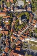 Aerial view, town centre, St. Johannis Kirche, Virtual Museum of the City of Halle Westphalia,