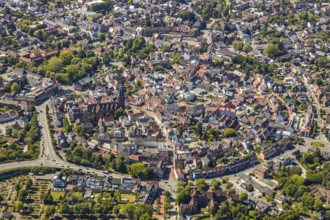 Aerial view, city view and old town, Haltern am See, Münsterland, Ruhr area, North