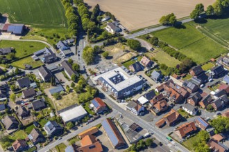 Aerial view, Kastanienhof neighbourhood, flats and day care, Rekener Straße, Lavesum primary