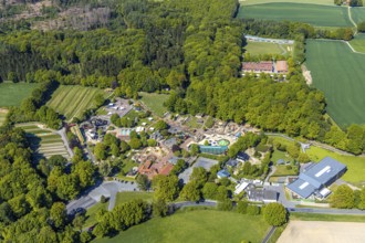 Aerial view, Ketteler Hof leisure park, Haltern am See, Münsterland, Ruhr area, North