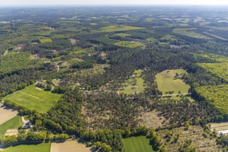 Aerial photo, nature wildlife park Granat, Haltern am See, Münsterland, Ruhr area, North