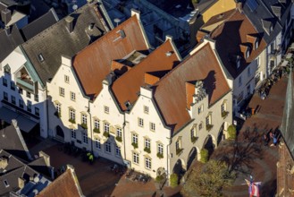 Aerial view, old town hall, Haltern town, Haltern am See, Ruhr area, North Rhine-Westphalia,