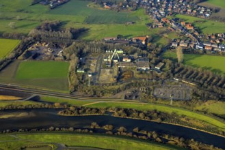 Aerial view of the former Auguste Victoria Shaft 8 mine in Lippramsdorfer Straße with the River