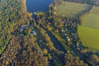 SIEDLUNG OVERRATH 16.12.2020 Village centre on the banks of the Stever - river course in Siedlung