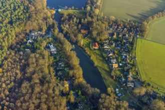 SIEDLUNG OVERRATH 16.12.2020 Village centre on the banks of the Stever - river course in Siedlung