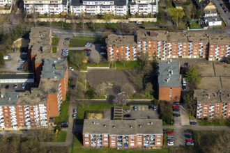 Aerial view, housing estate between Nordenstiftsweg, Rheinsberger Platz, Ruppiner Straße, Kommersch