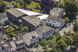 Aerial view, company building Lüsebrink, Bächterhof, Halver, Märkischer Kreis, Sauerland, North