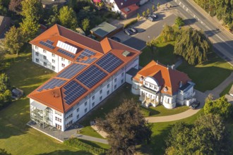 Aerial view, senior citizens' residence Hille, Hille, Ostwestfalen-Lippe, OWL, North