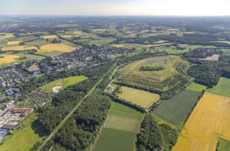 Aerial photo, Wiescherhöfen spoil tip, Deutzholz spoil tip, Hamm, Ruhr area, North