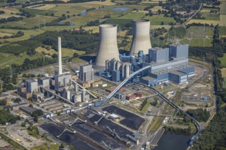 Aerial photo, RWE power plant Westfalen, Hamm, Ruhr area, North Rhine-Westphalia, Germany, DE,